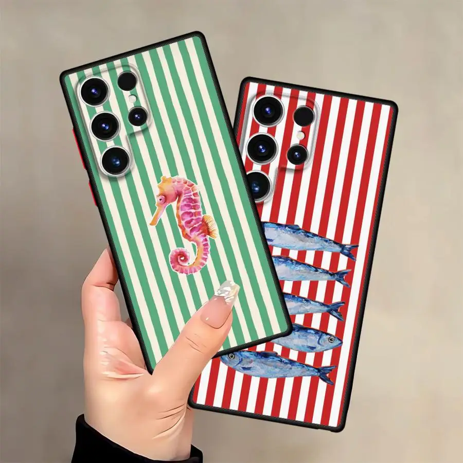 삼성 갤럭시 S20 S22 플러스 노트 20 10 S21 FE S8 S9 S23 울트라 S24 S25용 소프트 커버 케이스 해양 동물