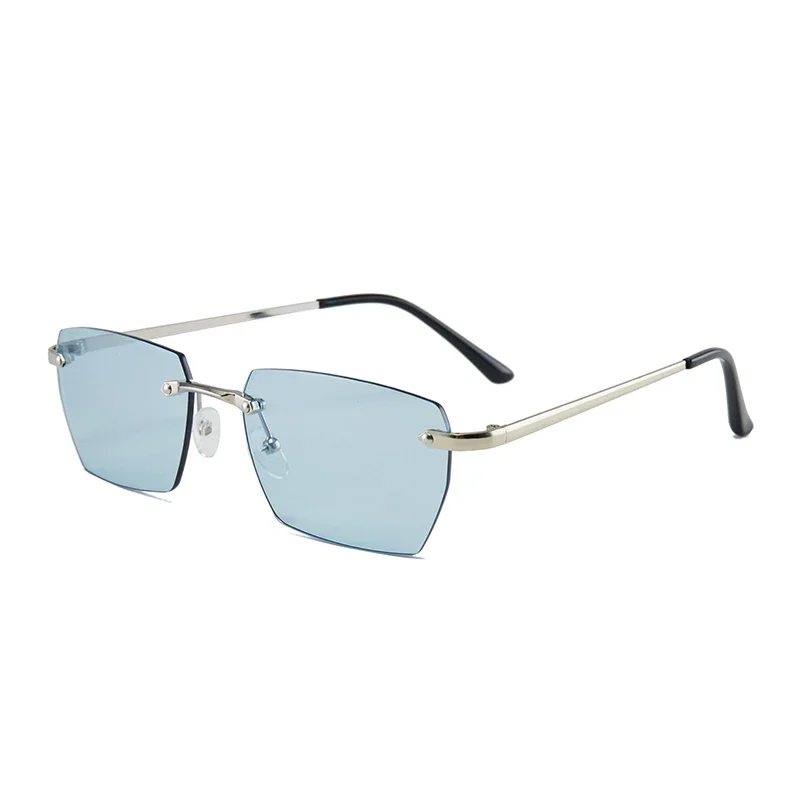 1 قطعة نظارات الموضة الرجالية الجديدة المعدنية المربعة بدون إطار أنيقة ريترو عادية متعددة الاستخدامات للرجال ديكور مناسبة للاستخدام اليومي في الهواء الطلق