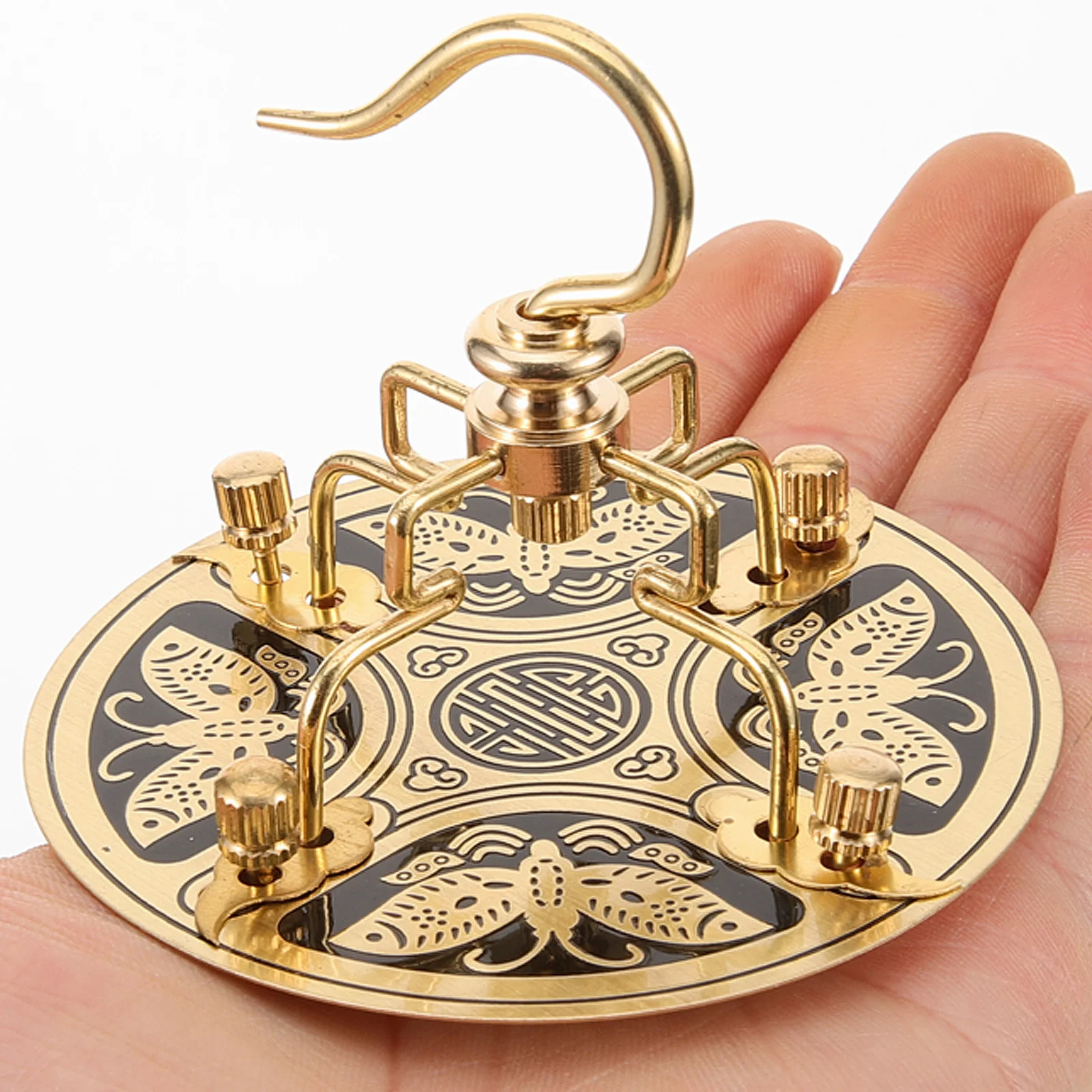 

Brass Hooks for Hanging Bird Cage Quail Cage Hook Outdoor Wall Hanger Ceiling Accessories Small Size Storage Portable Pet Safety