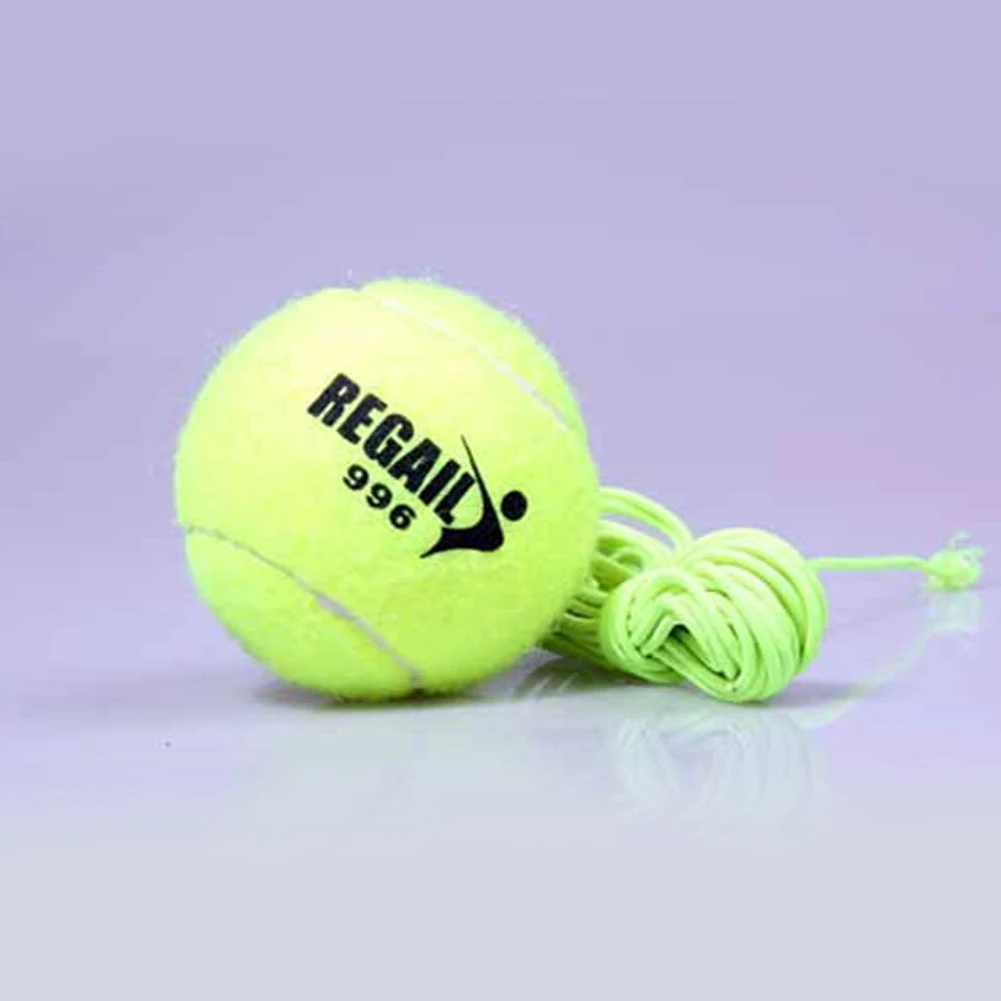 Advanced Tennis Training Device Rubber Bouncy Tennis Ball with Elastic Rope Exercise Trainer