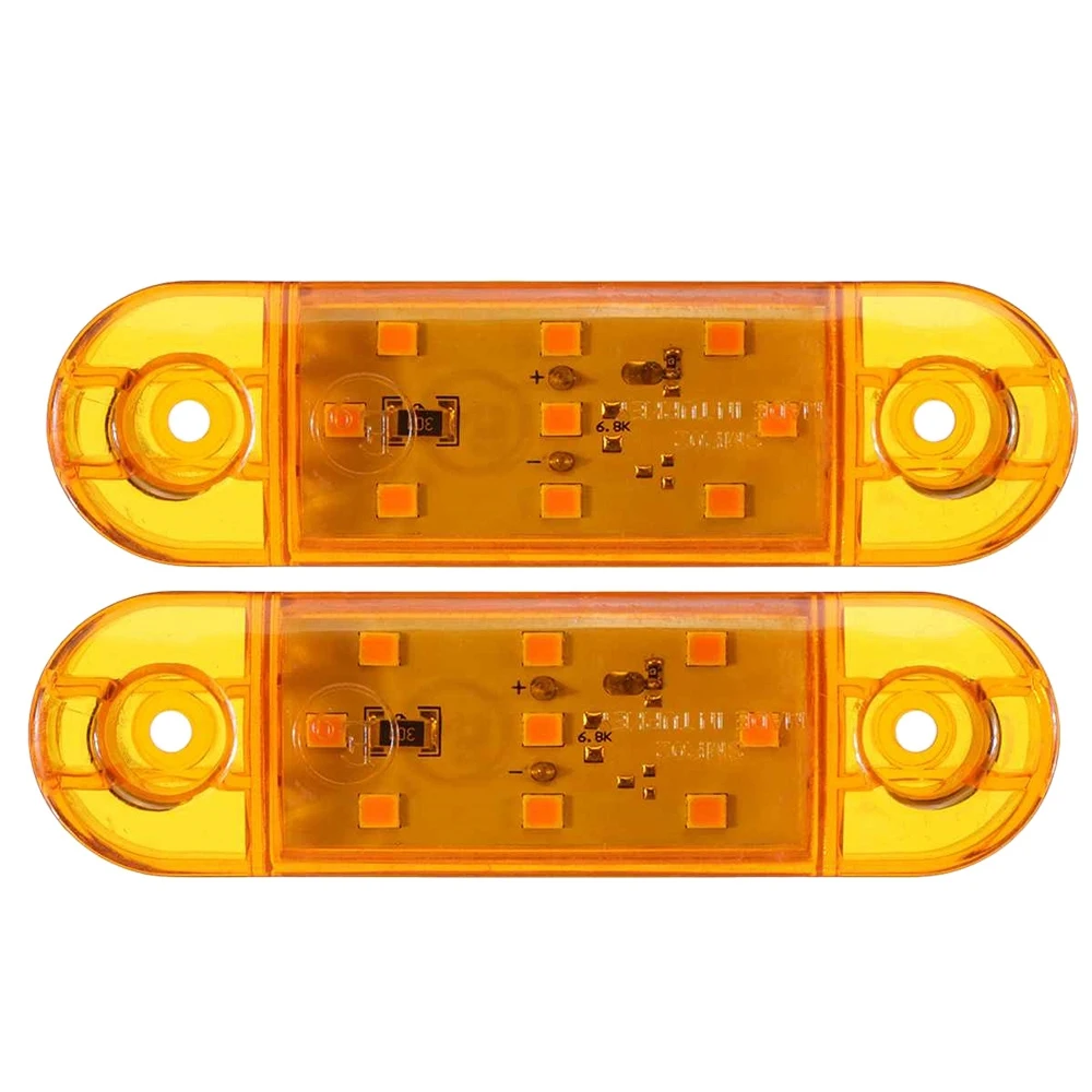 

2x12-24 В, 9 фонарей, боковой маркер для грузовика, фонарь, задний индикатор фонаря, фонарь для трейлера, фургона, желтого цвета