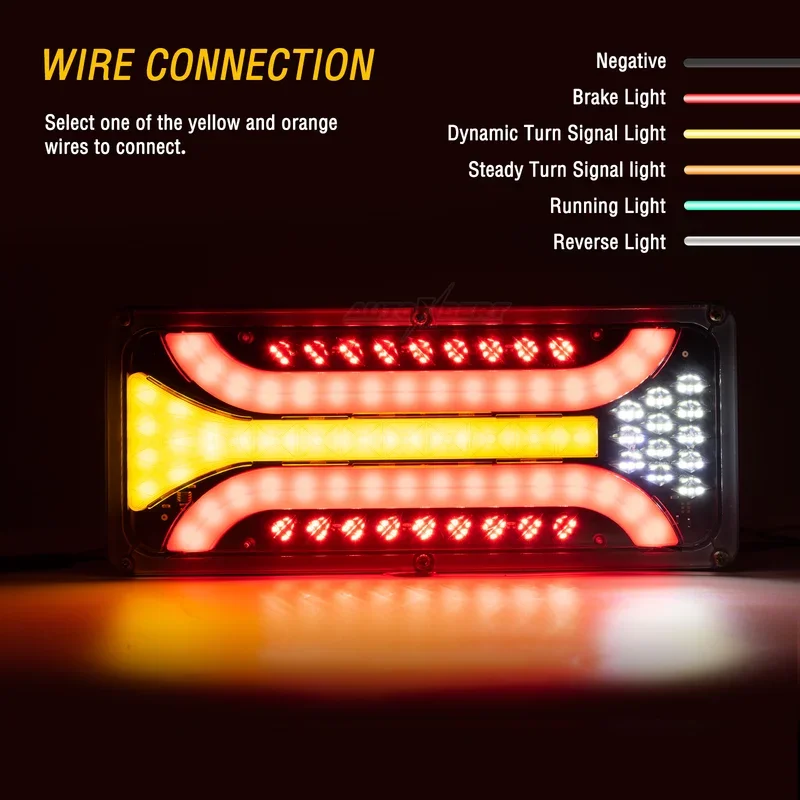2x24V LED Car Truck Tail Lights Taillight Rear Brake Light Indicator Stop Signal Lamp Trailer Caravan Lorry Caravan Bus Boat RV