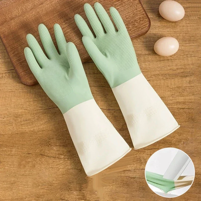 

Thickened Kitchen Gloves, Dishwashing Gloves Wear-resistant, Suitable For Dishwashing, Cleaning And Household Rubber Gloves