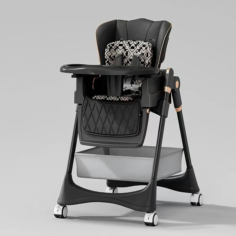 Babyfond Baby Dining Table Chair Rocking Bed Dining Chair Sitting and Lying Function Portable Children's Dining Chair