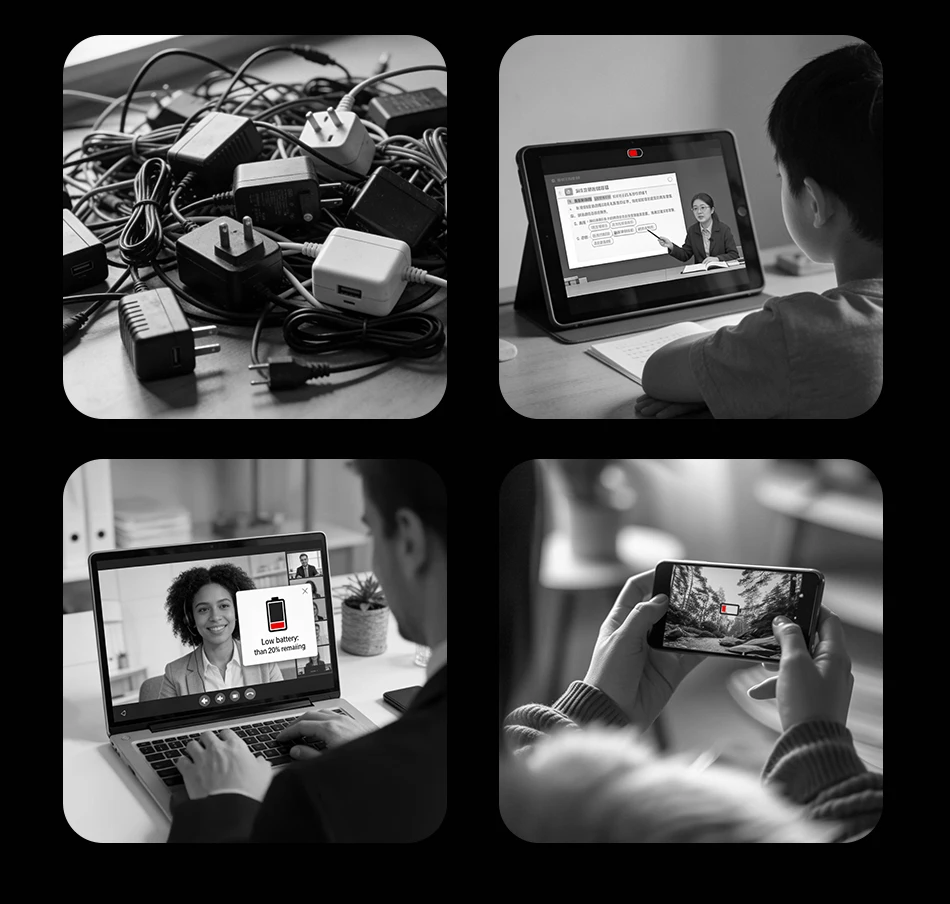 Rocoren 200W GaN-Ladegerät 8-in-1 Desktop-Schnellladegerät für iPhone 18 17 Pro Max Samsung USB Typ-C Ladegerät Tragbare Powerstation – Detail 6