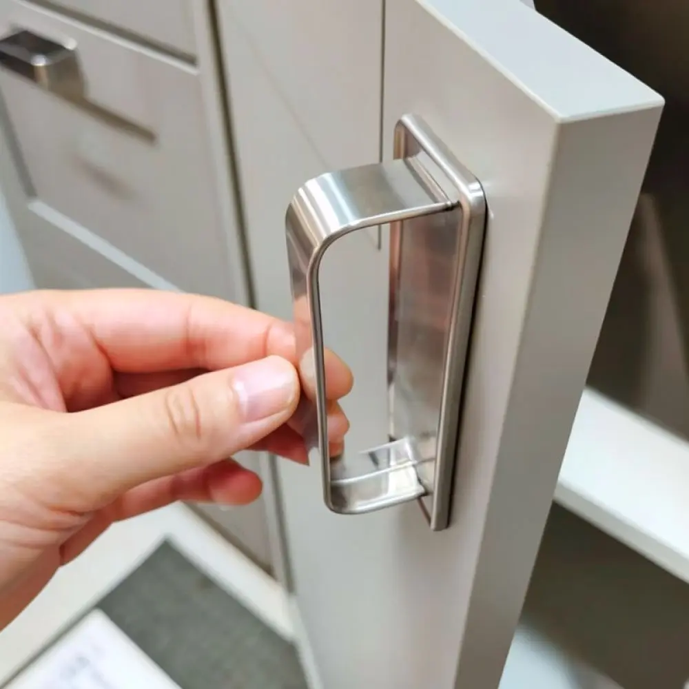Modern Minimalist Drawer Handle Silver Zinc Alloy Knob For Wardrobe Cabinet Shoe Cabinet Cupboard Decorative Hardware Kit