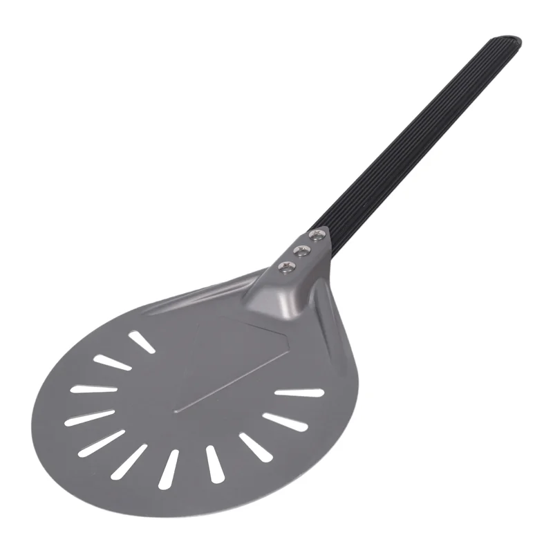 ABJO-Turning Pizza Peel With 8 Inch Aluminum Round Pizza Paddle, 23.6 Inch Overall, Outdoor Pizza Oven Accessories