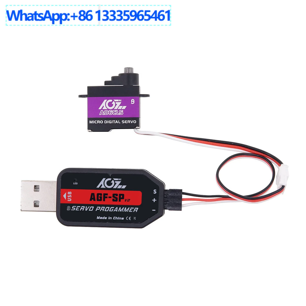 High-speed mini pattern car all-metal A06CLS titanium tooth programmable steering gear + setting card set