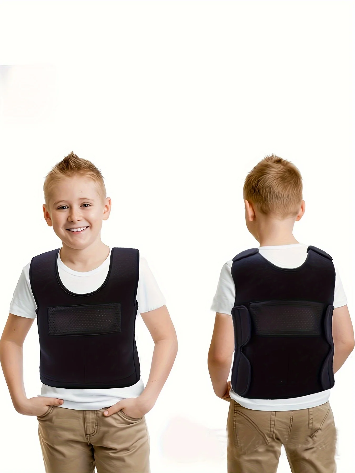 Sensory Compression Vest Deep Pressure Comfort for Autism, Hyperactivity, Mood Processing Disorders, Breathable, Form-Fitting