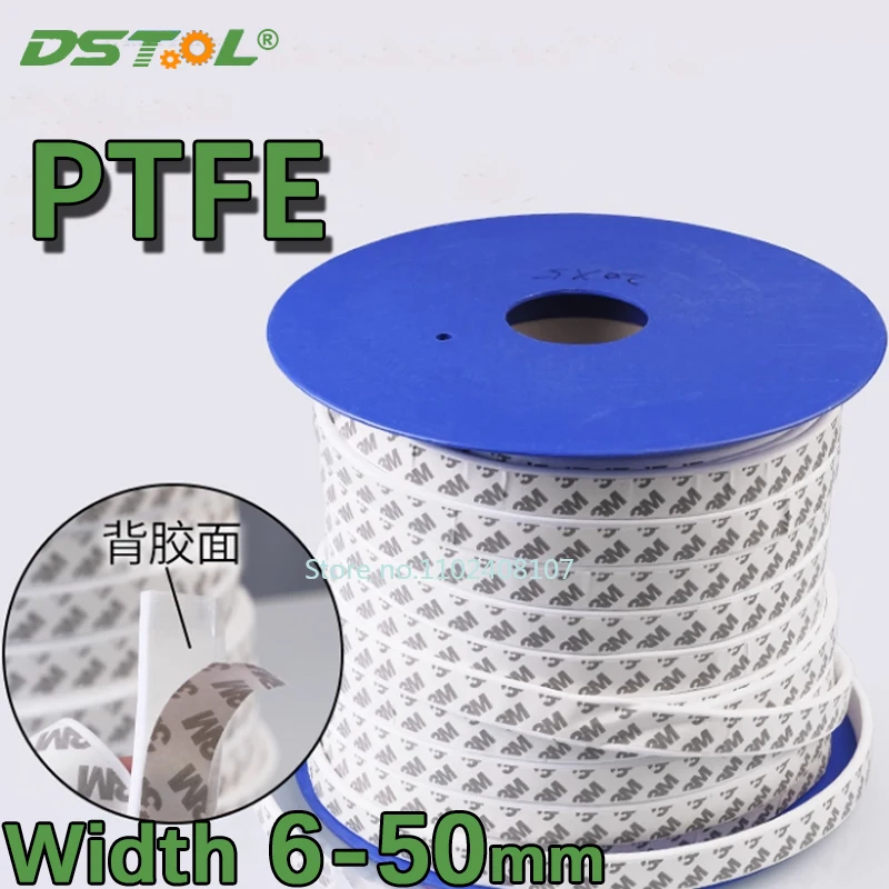 PTFE Self-adhesive Seal Strip Tetrafluoro Elastic Band High Temperature Resistant Corrosion Proof Expanded Foamed Sealing Strips