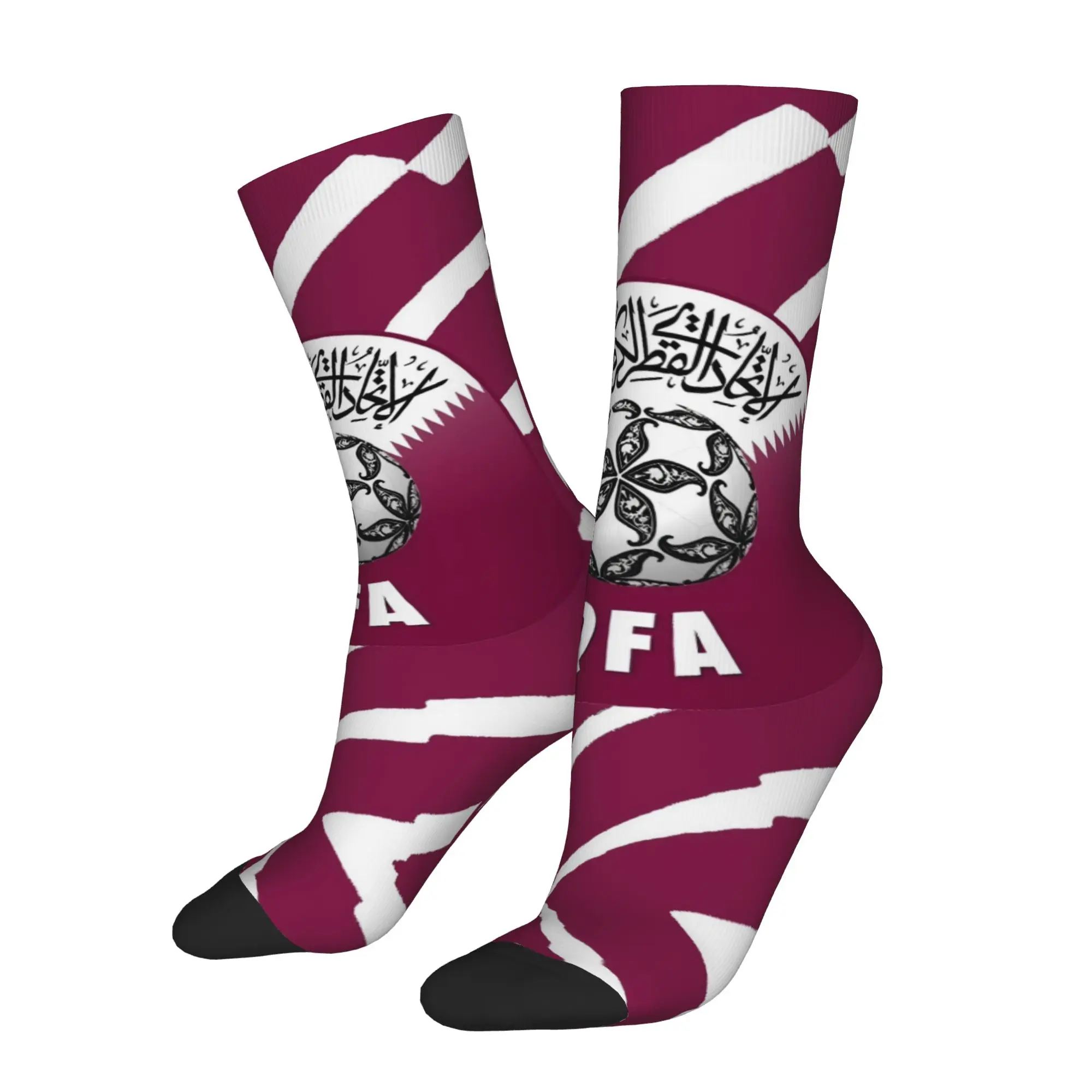Hip Hop Vintage Qatar Crazy Men's compression Socks Unisex  Street Style Seamless Printed Funny Sock Match Day Essentials