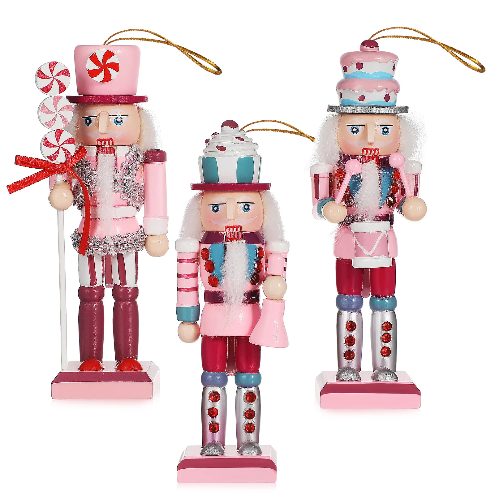 

3 Pcs Christmas Decorations Nutcracker Ornament Jumbo Ornaments Craft Crafts Inflatable