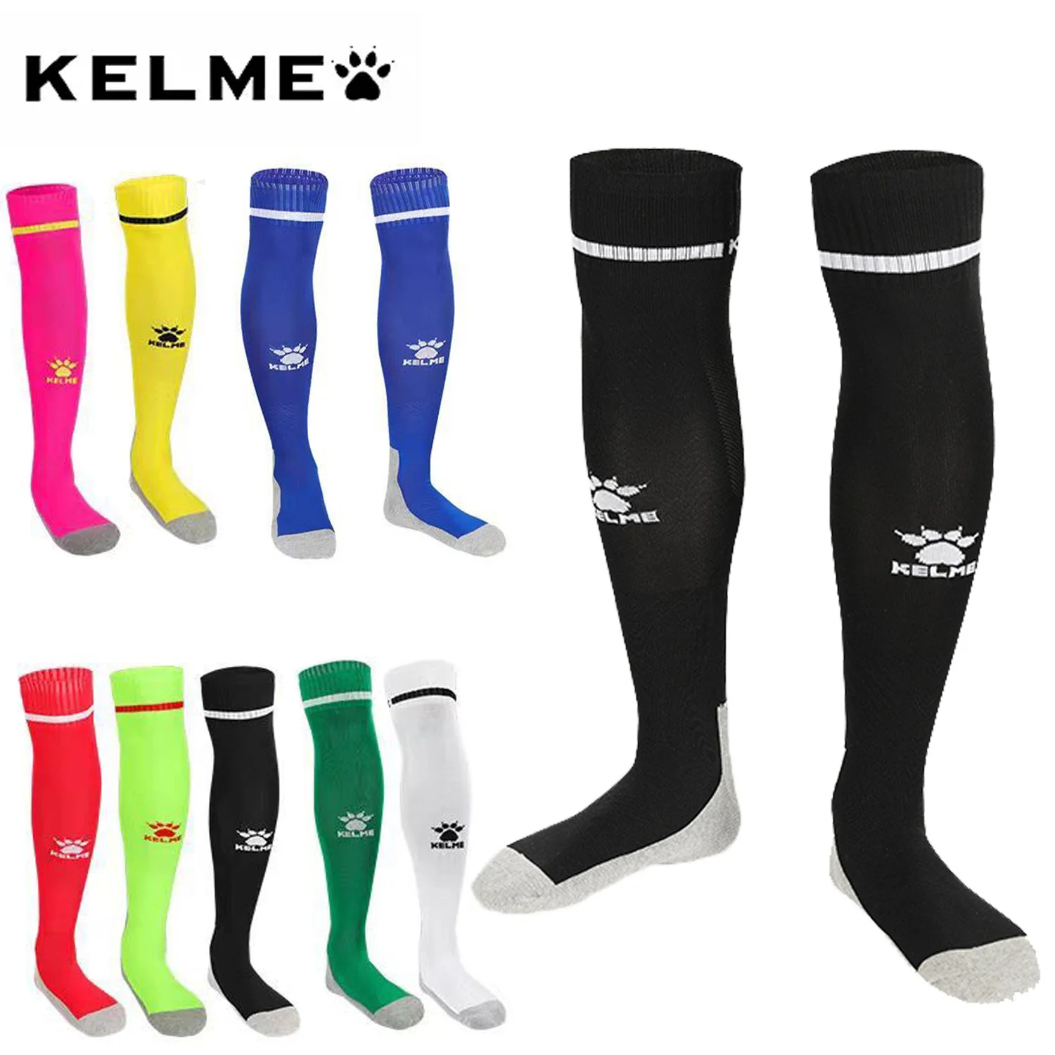 KELME Children\'s Professional Football Socks Long Tube Knee Protector Breathable Sports Socks Adult Parent-child Football Socks