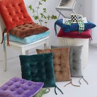 Solid Color Thick Crystal Velvet Cushion Soft Practical Home Office Seat Cushions for Sofa Car Chair Household Decoration Pillow