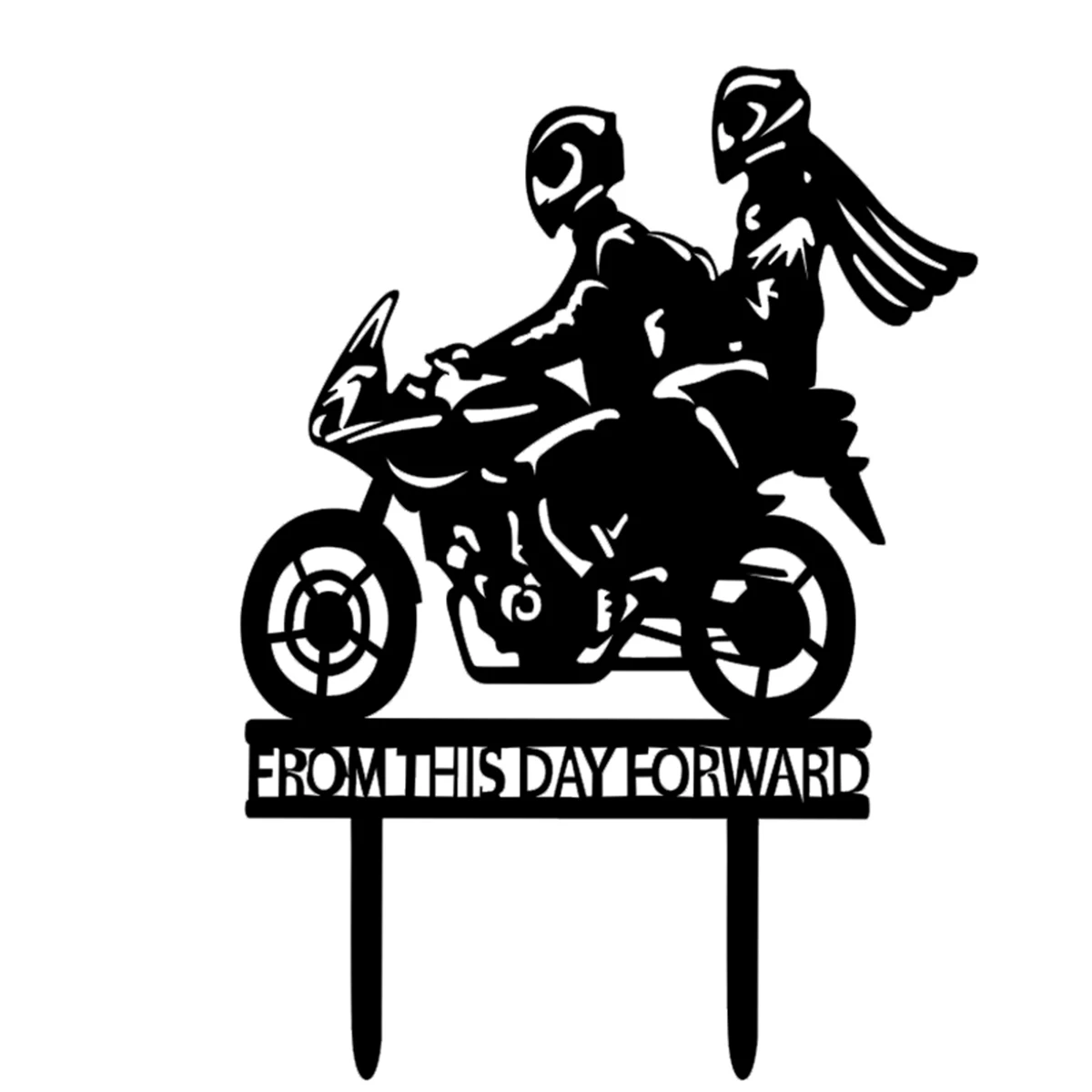 

Ceremony Cake Personalised Motorcycle Couples Wedding Engagement Decor Acrylic Wedding Toppers Food Safe Reusable