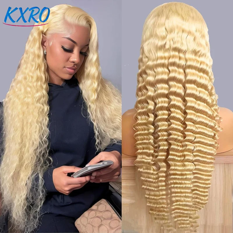

Синтетический парик из натуральных волос 613 Honey Blonde, 13x4, глубокая волна, кудрявый, прямой, с эффектом Body Wave, блонд, для женщин, распродажа.