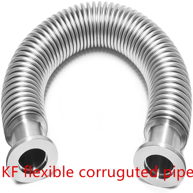 KF40/KF50 Vacuum Bellows 100-1000mm Length Corruguted Pipe Retractable Molded Elastic Vacuum Bellows Flexible Bellows Soft Tubes