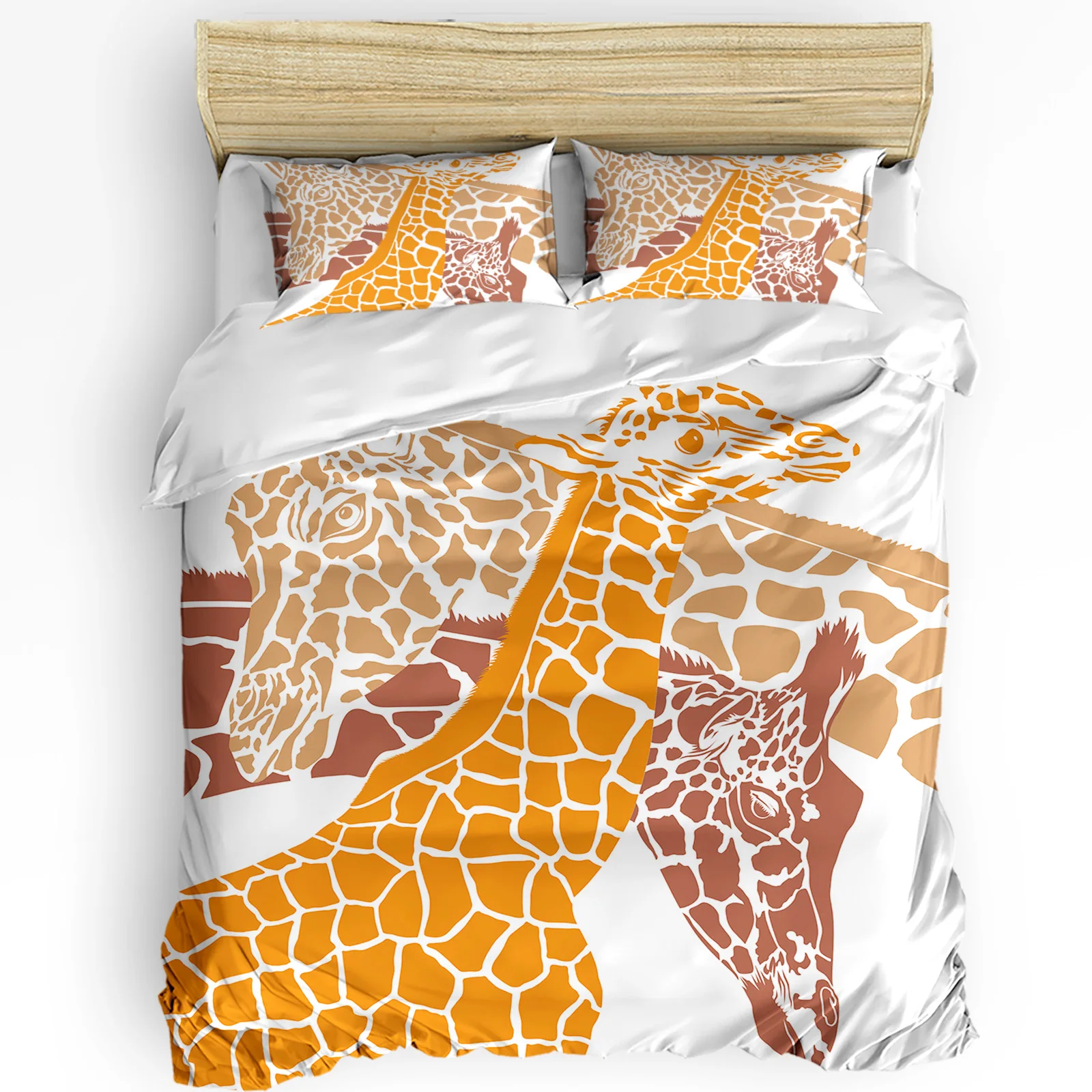 Giraffe Animal Duvet Cover Bed Bedding Set For Double Home Textile Quilt Cover Pillowcases Bedroom Bedding Set (No Sheet)