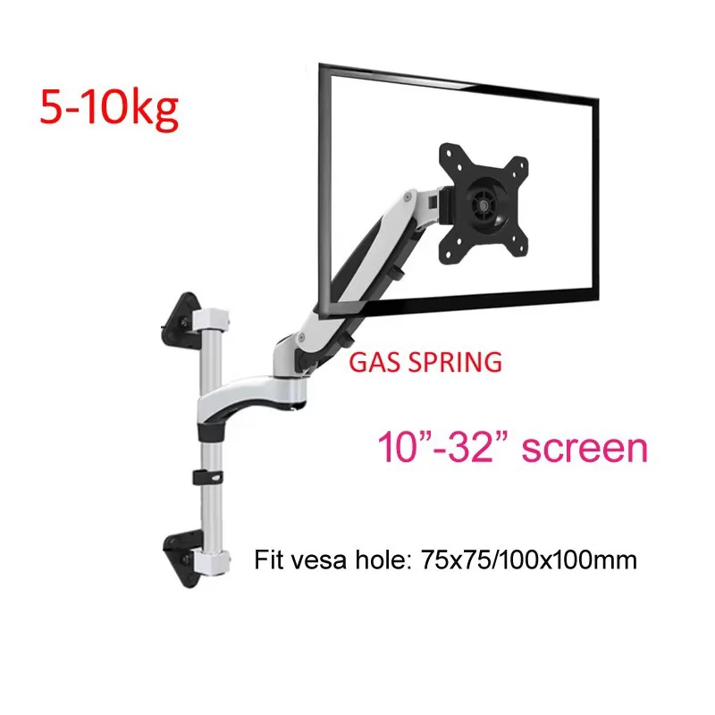 FE120W FE120W-L Aluminum 360 Degree Full Motion 10“-32“  LCD TV Wall Mount Bracket 5-12kg Monitor Holder Rack Support