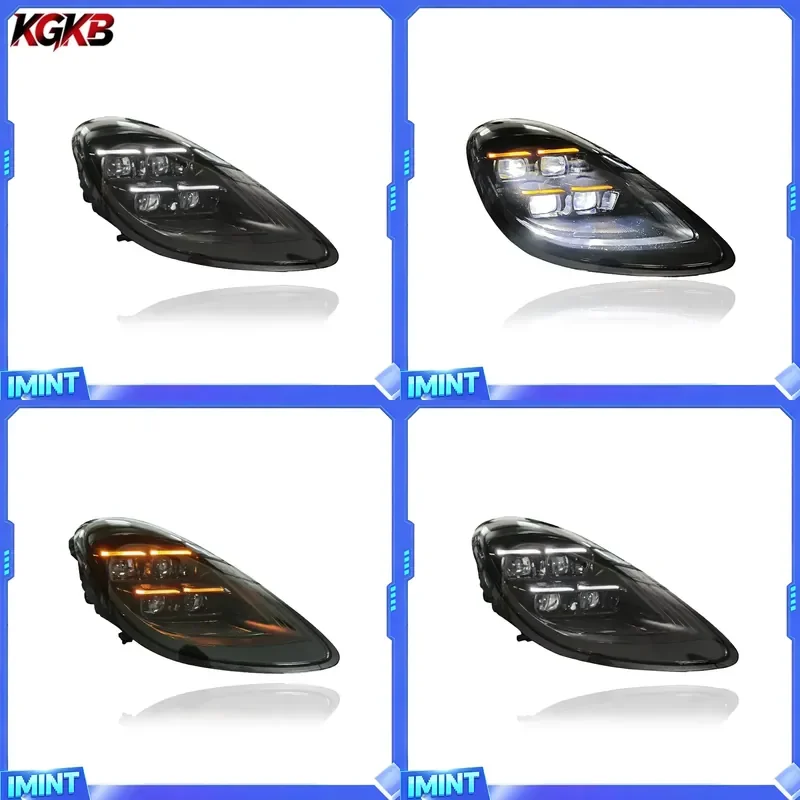 KGKB LED Headlight Assembly for Cayman or Boxster 981 2013-2015 Upgrade 2024 Style 6000K Projector Lens Plug & Play