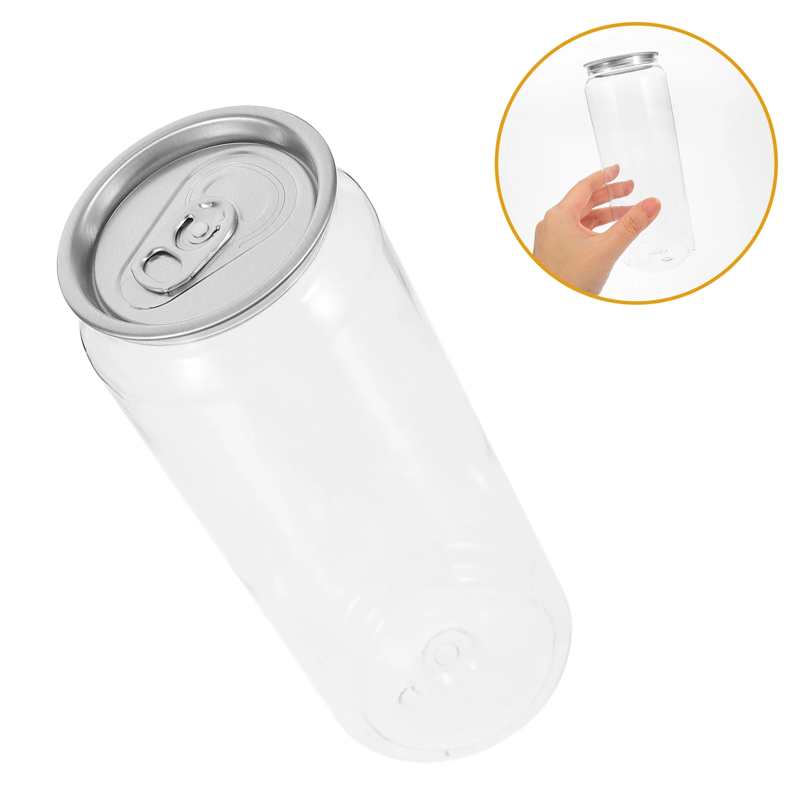 

10 Pcs 500ml Beverage Cans Juice Milk Tea Coffee Soda Storage Sealed Design Plastic Bottles Drinks Beverages Canning Jars