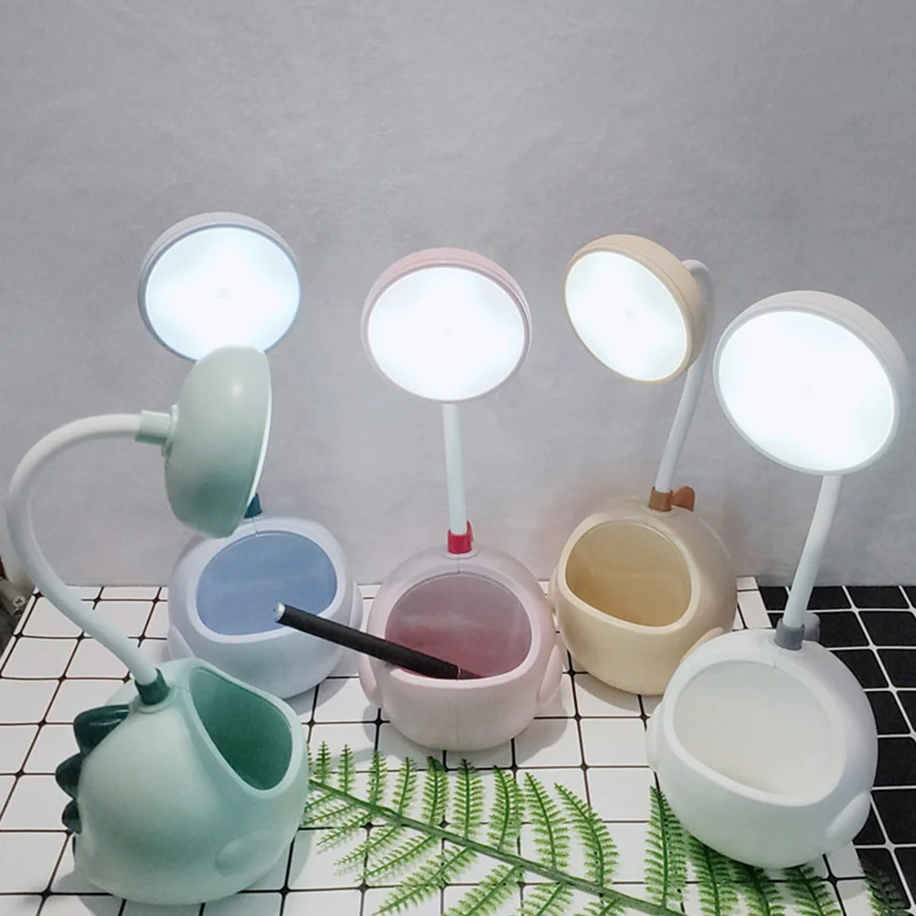 

1Pcs Cartoon Dinosaur Desk Lamp USB Charging Eye Care Study Lamp Pen Holder Rechargeable Energy-Saving Dorm Reading Light