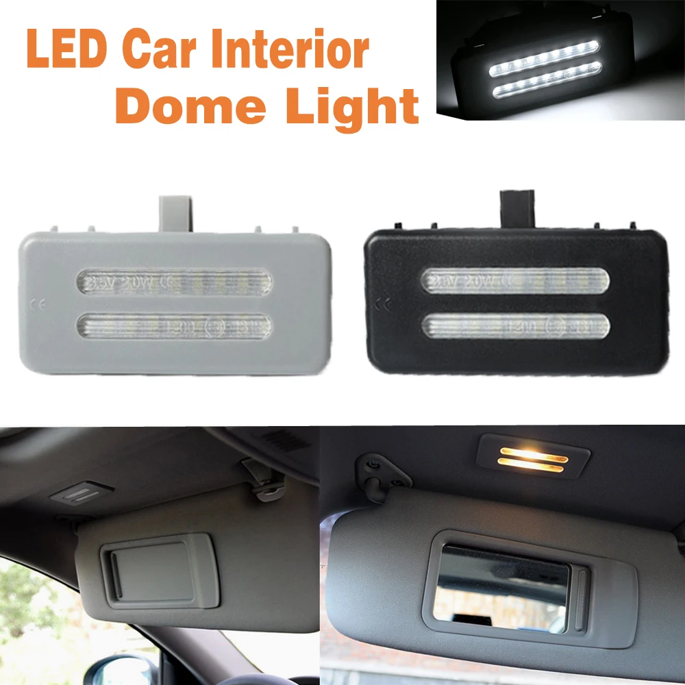 

2Pcs LED Interior Sun Visor Vanity Mirror Lamps Reading Lights For BMW X5 E70 X3 F25 E90 E91 E92 E60 E61 X6 E71 E72 X1 E84 Auto