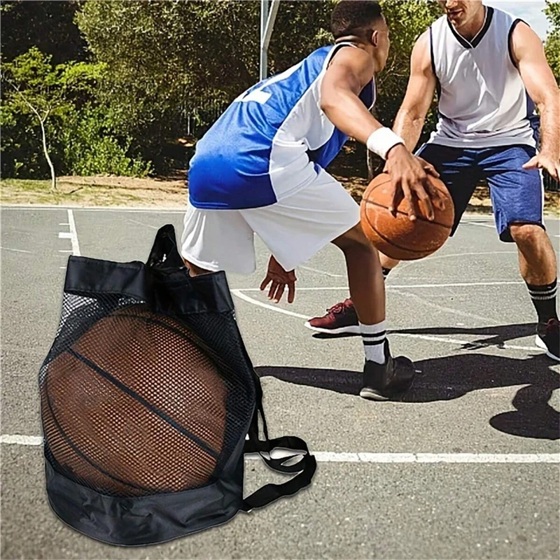 Draagbare Basketbal Mesh Tas Outdoor Voetbal Voetbal Opslag Rugzak Bal Gym Training Tas Volleybal Zwemmen Strand Rugzak