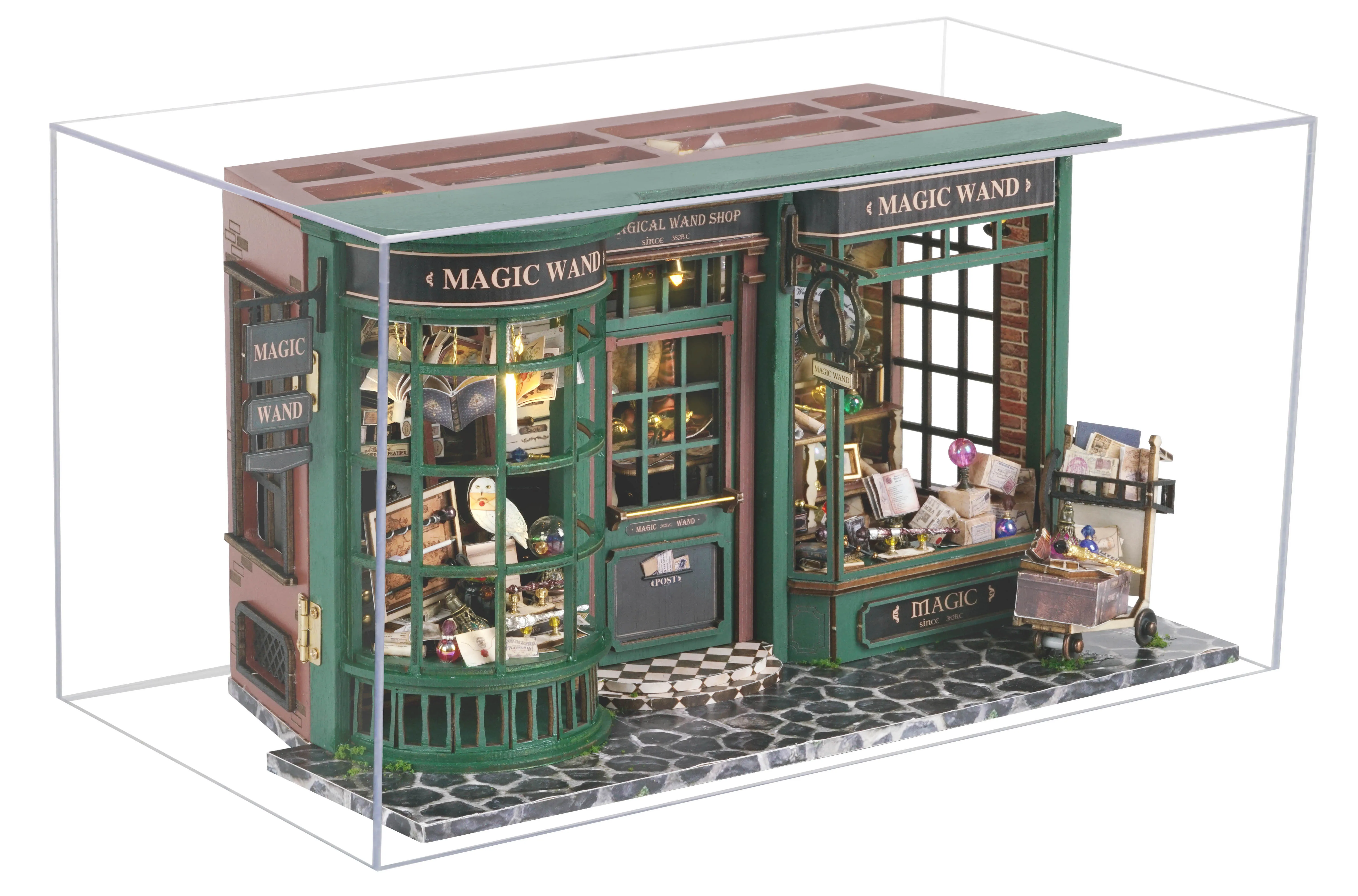 لتقوم بها بنفسك بيت الدمية أثاث خشبي مصغر دمية لعب لهدايا عيد الميلاد F032 #4