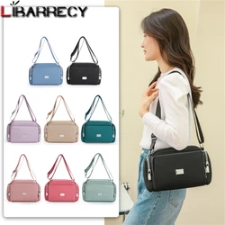 Fashion Ladies Shoulder Bag 2022 New High Quality Nylon Women Messenger Bags Solid Color Small Women's Cell Phone Bag Wallet Sac