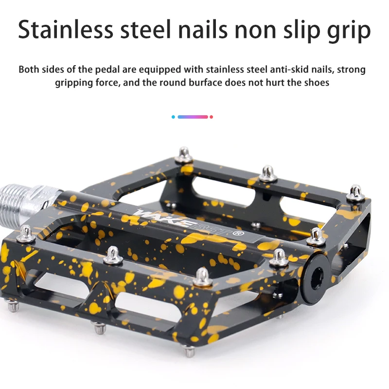 ويك دراجة هوائية جبلية دواسة DU + تحمل ختم خفيفة مسند القدم الألومنيوم دراجة الملحقات المضادة للانزلاق لركوب الدراجات على الطرق الجبلية