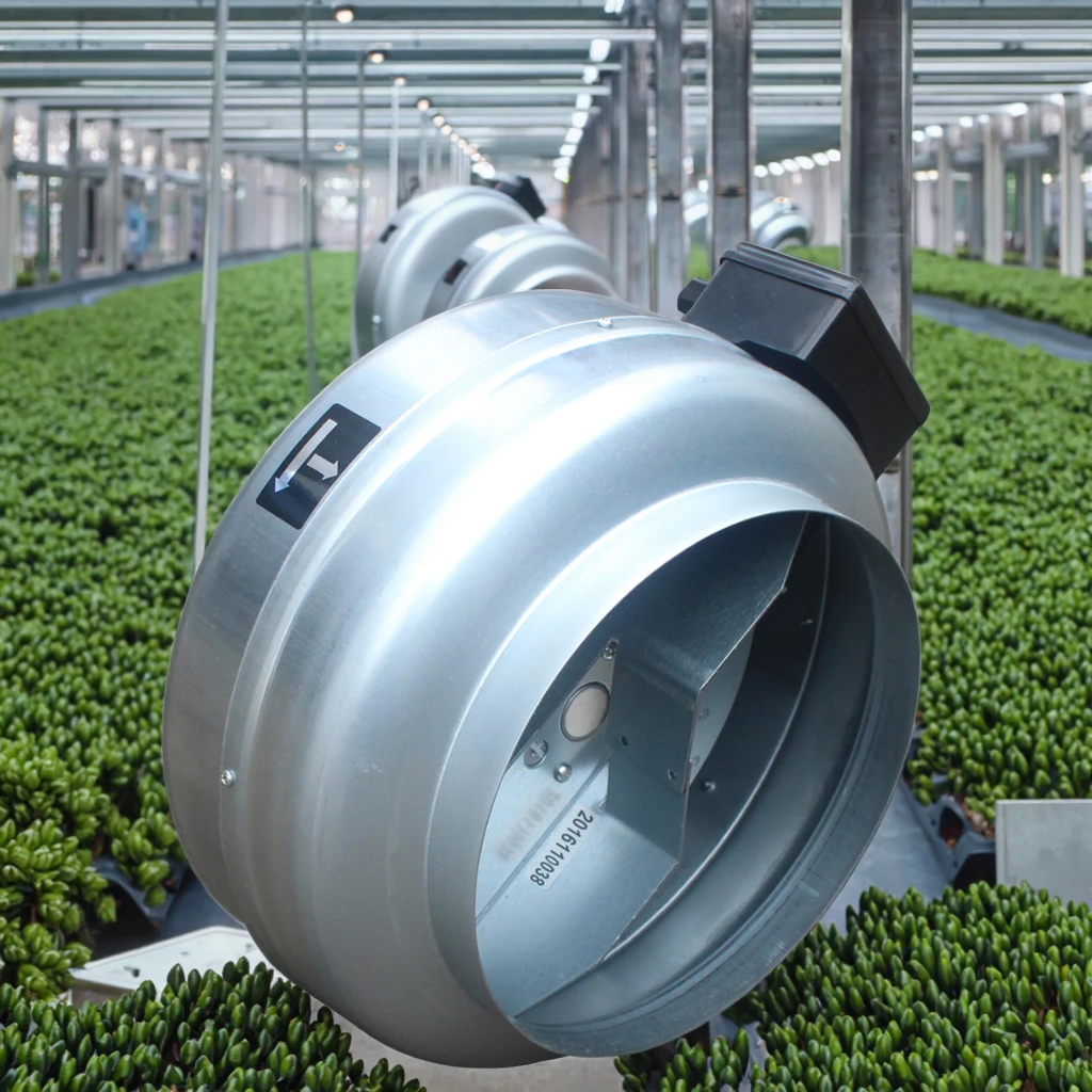 Customizable AC Inline Duct Hydroponic Centrifugal Fan With Ball Bearing For Indoor Garden Greenhouse Horticulture Grow Tent
