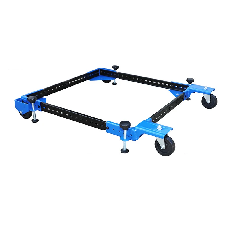 

Усиленная мобильная подставка для настольных и ленточных пил – универсальный кронштейн с большими опорными пластинами и колесиками