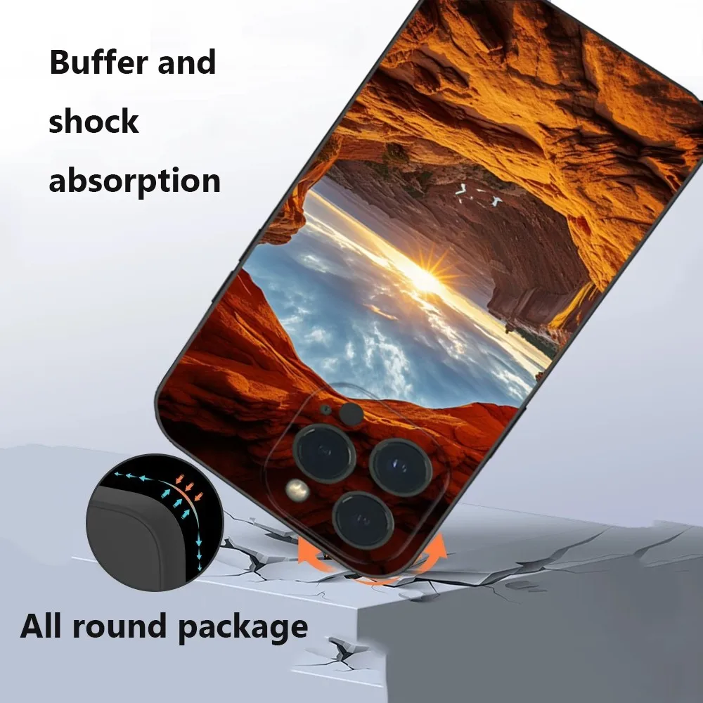 Grand Canyon Phone Case  For iPhone16 15 14 13 12 Mini 11 Pro XS Max X XR SE5 6 7 8 Plus Soft Silicone Cover