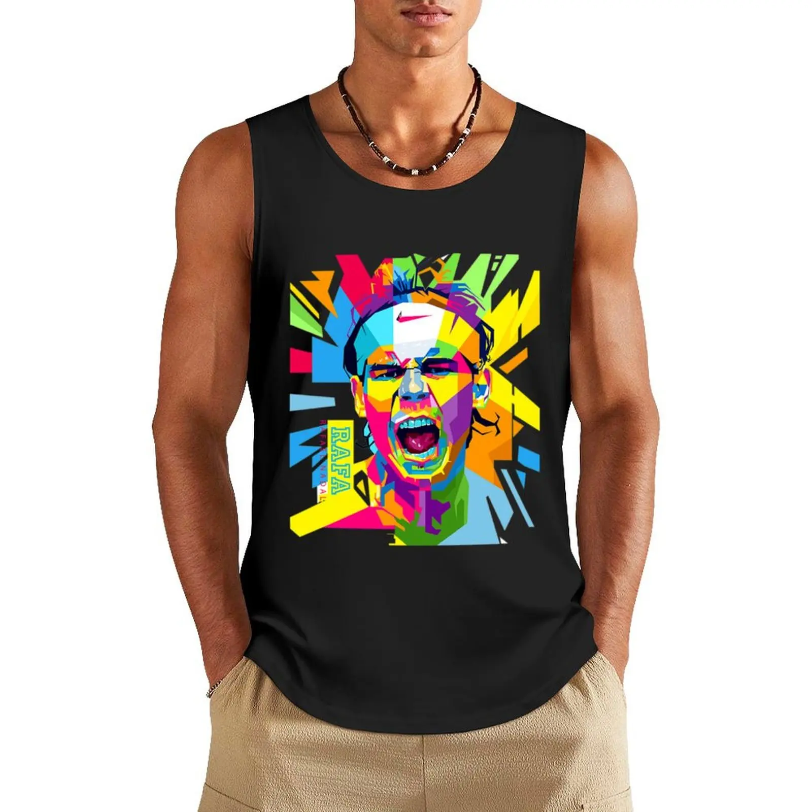 

asjhgjh rafael Nadal Tank Top Muscle fit bodybuilding t shirt Sports clothing