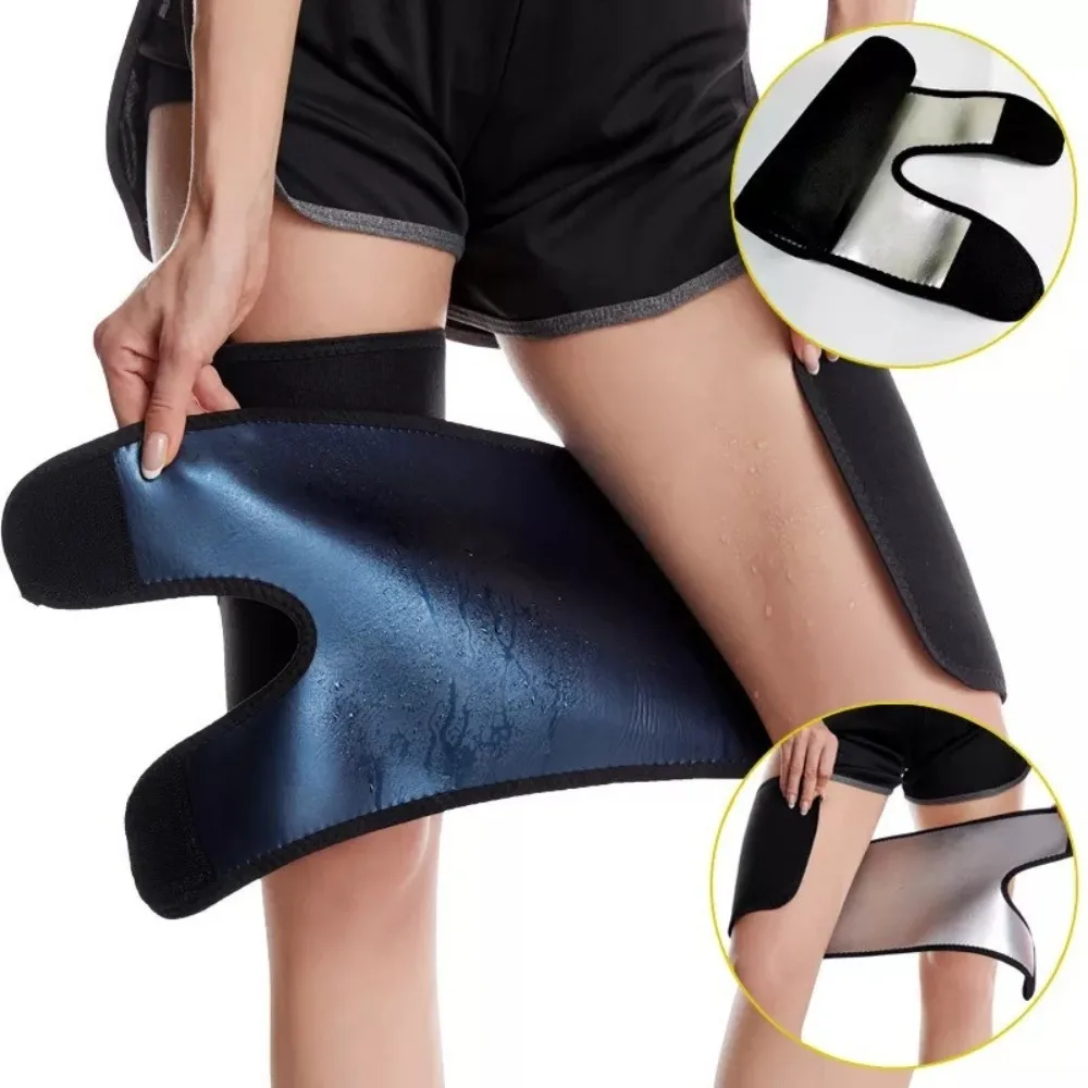 New Adjustable Thigh Trimmer Fat Burn Thigh Wraps Sauna Leg Sleeves Increases Heat Thigh Compression Sleeves for Women Men