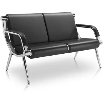 Ławka recepcyjna w pokoju czekoladowym, meble ze skóry PU, fotele konferencyjne w holu dla gości z podłokietnikiem