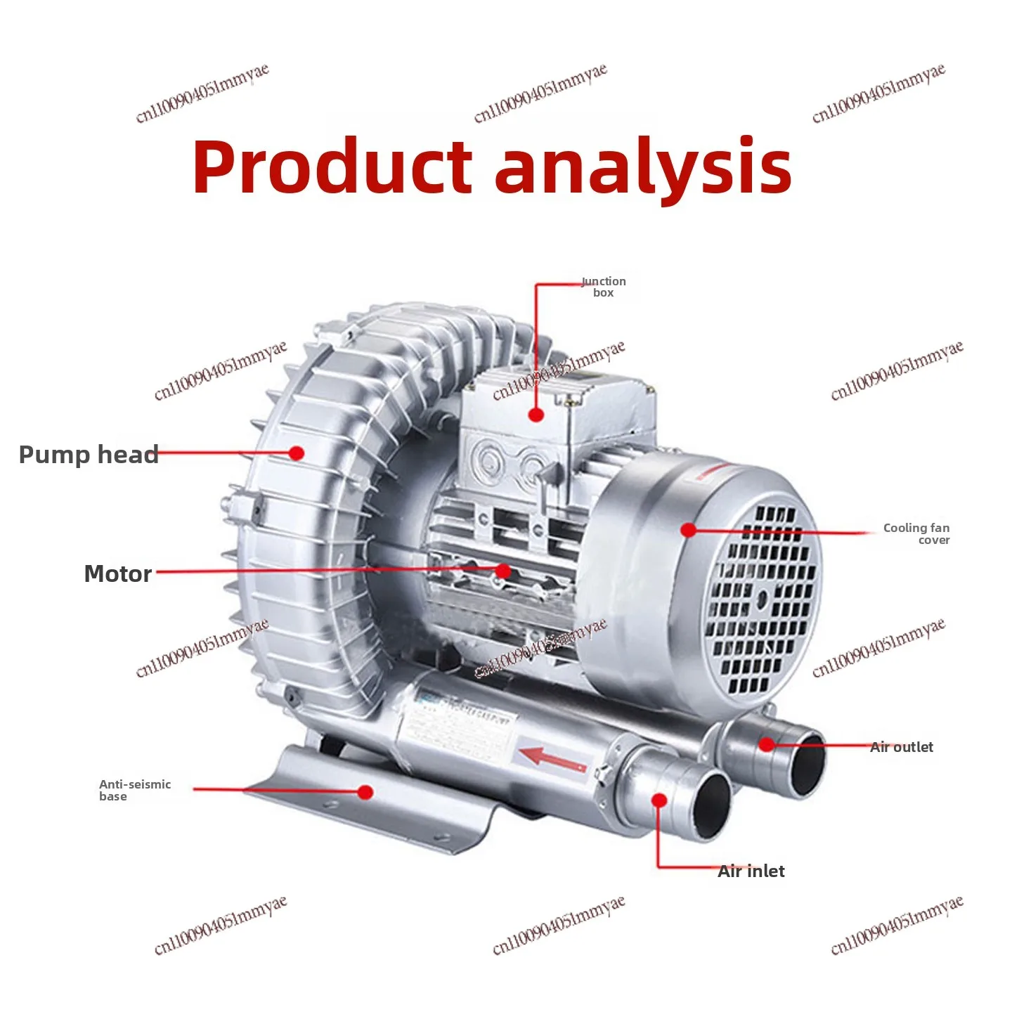 High pressure vortex fan 220V/380V powerful industrial silent centrifuge