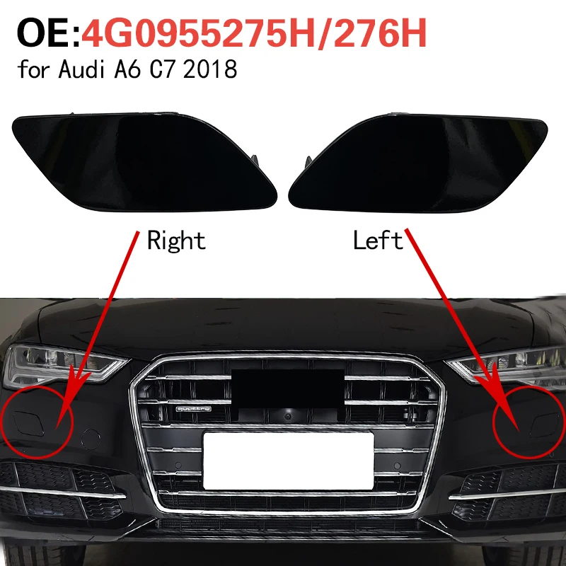 4G0955275H 4G0955276H for Audi A6 C7 2018 Car Headlights Water Spray Cover Front Bar Decorative Cover Cleaning Cover