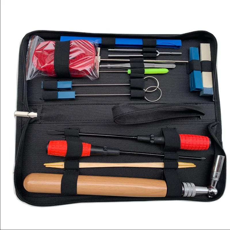 16 Pieces Piano Tuning Tool Kit screwdriver, wrench, Temperament strip,mute tool Straight Bar repair tools