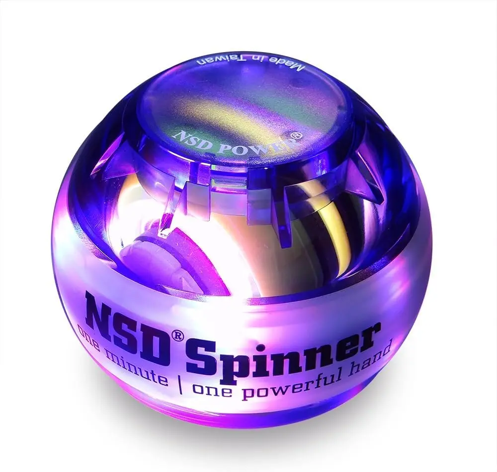 

Manual Thumb Wind Start Spinner Gyro Ball – 15,000-18,000 RPM Hand Strengthener and Wrist Exerciser for Grip Strength Training, Forearm Workout, Pain Relief