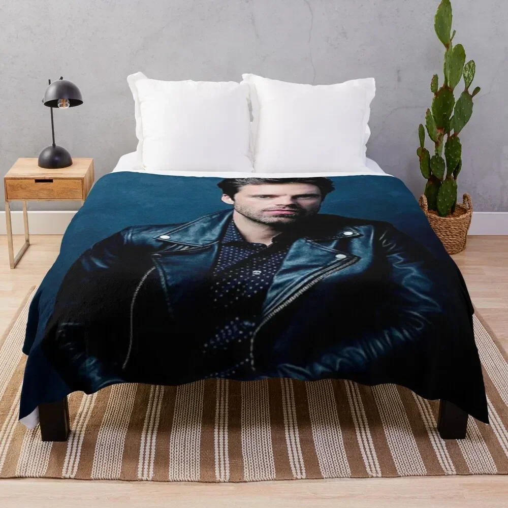 Sebastian Stan Throw Blanket Extra Large Throw Travel Hairys Plaid on the sofa Blankets