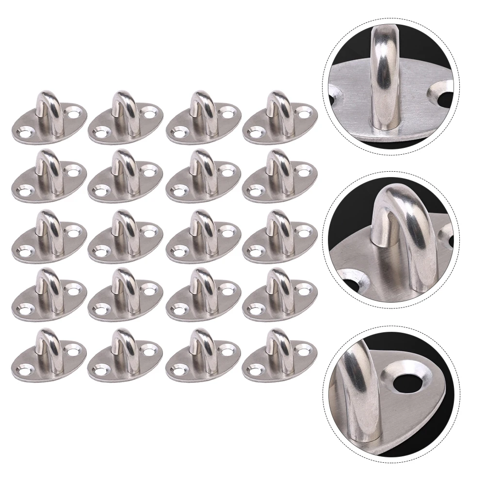 

20pcs Stainless Steel Hooks Heavy Duty Wall Mount Kitchen Bathroom Storage Organizer Small Size Metal Hardware