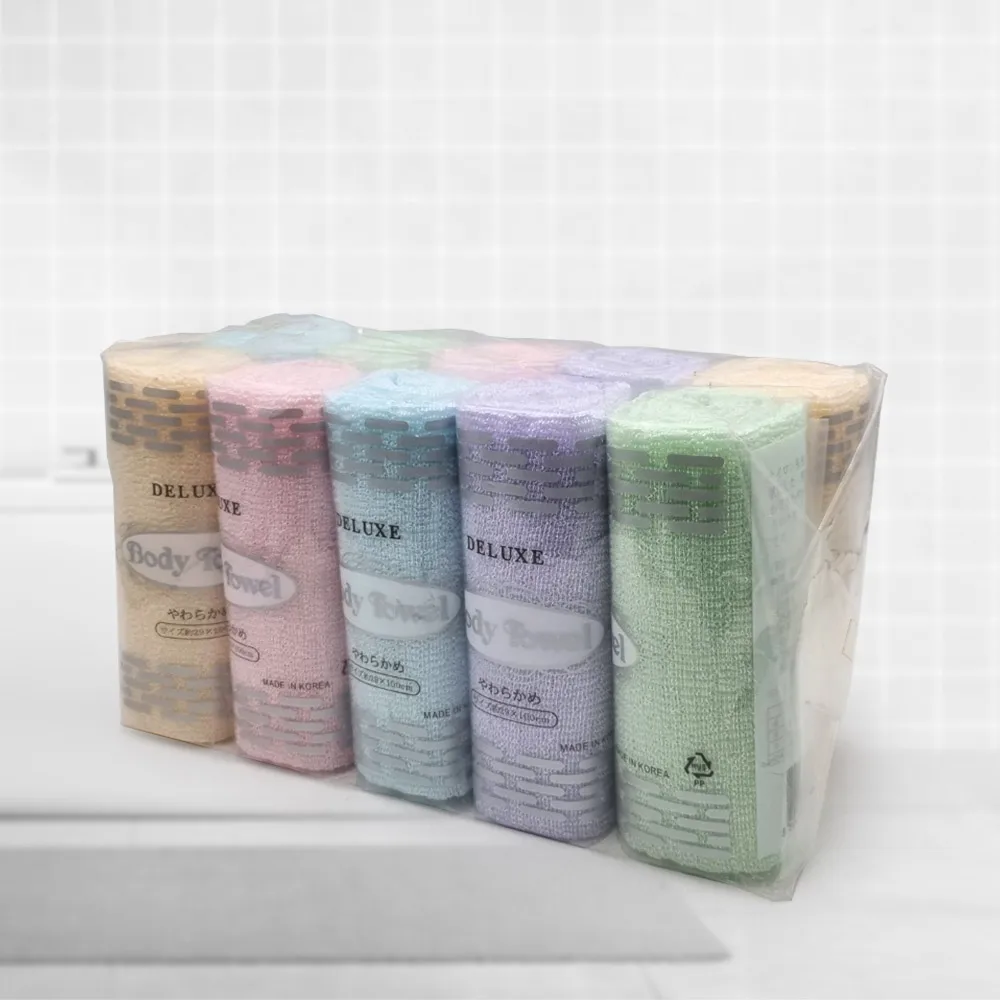 10 domestic pastel shower towels (color not selectable) soft shower towel shower ball