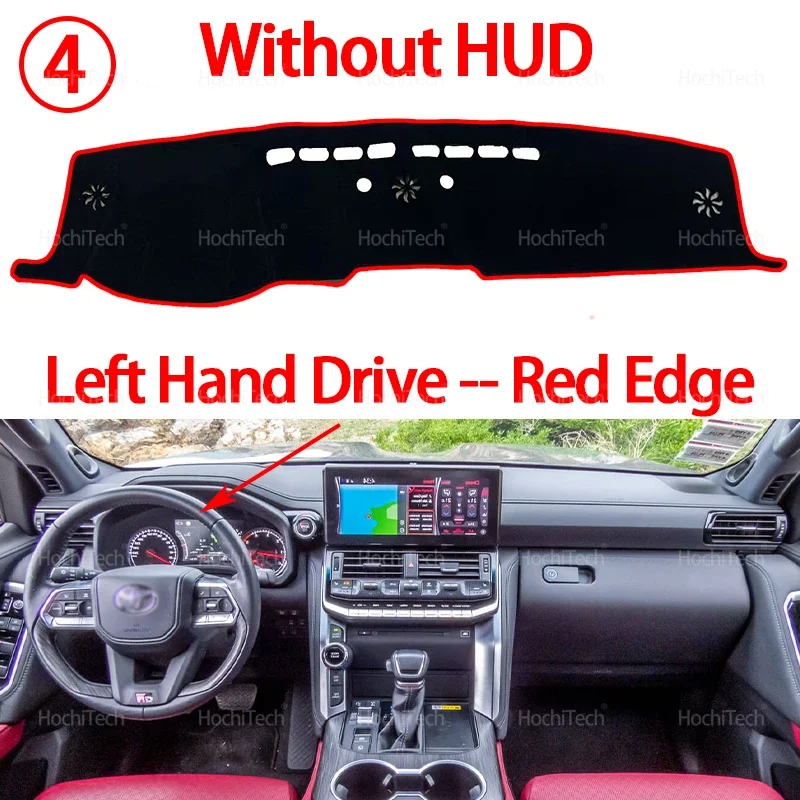 Auto Dashboard Abdeckung Vermeiden Licht Pad Instrument Plattform Abdeckung Matte Teppich Für Toyota Land Cruiser 300 LC300 ZX VX GR-S 2022-2025 – Detail 12