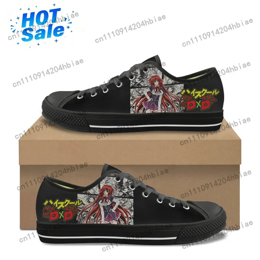 Anime High School DxD Low Top High Quality Sneakers Mens Womens Teenager Canvas Sneaker Casual Couple Shoes Customization Shoe
