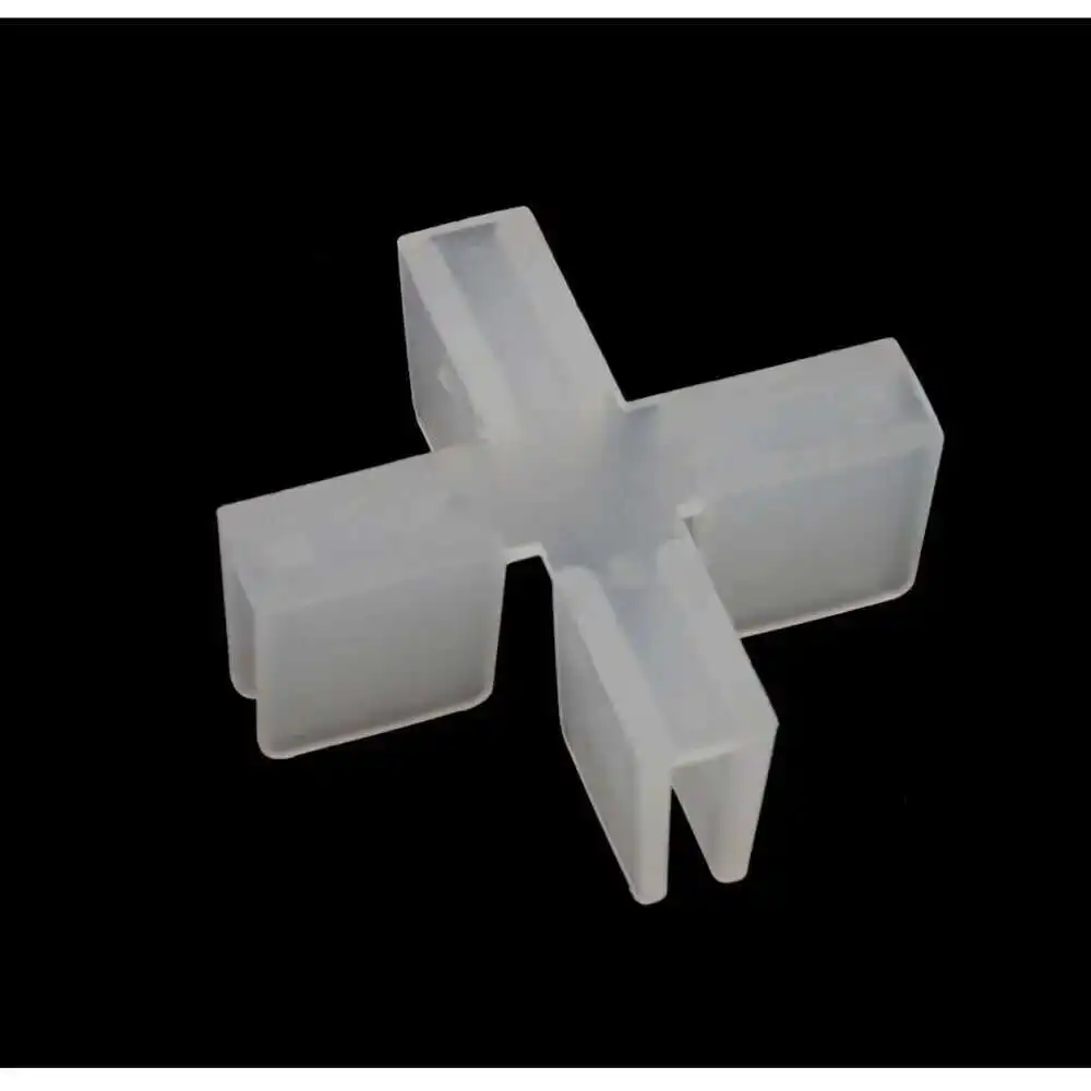 

100pc Plastic Cross Tube Clip on Corner Sleeve Over Paper Box Glass Shelf Connector Clamp Junction Attachment Carton Concatenate