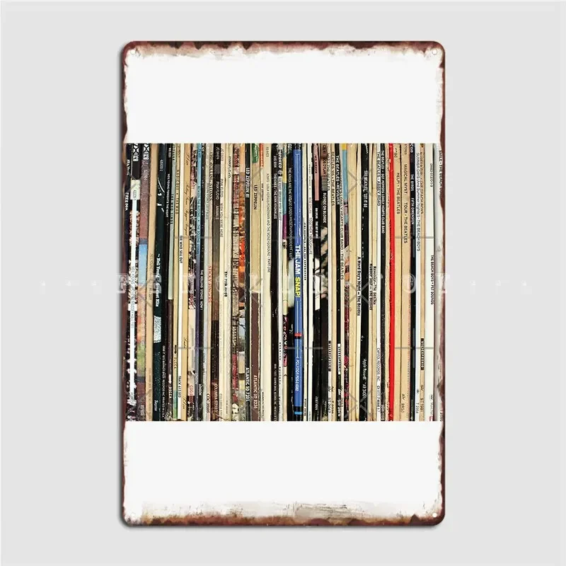 Classic Rock Vinyl Records Metal Sign Club Bar Wall Mural Funny Plaques Tin Sign Posters
