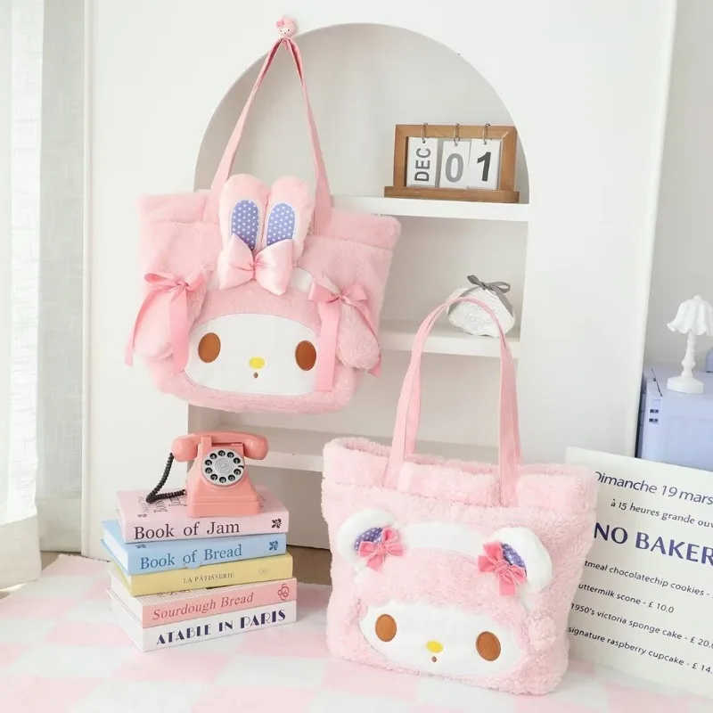 

Сумка Hello Kitty: Мультяшная, милая, в виде ягненка, на плечо, розовая, для девочек, большая вместимость, модная, повседневная, универсальная, оптом