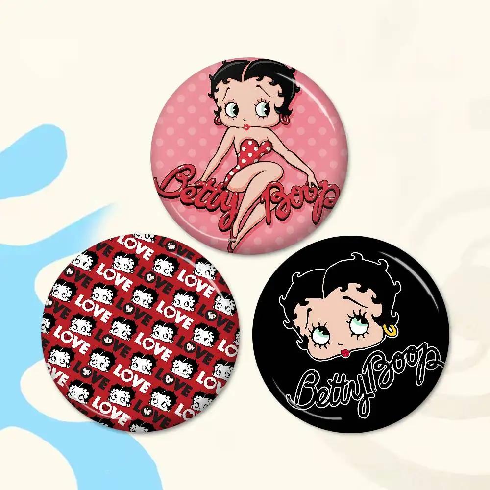 Cute B-Betty Boop Anime Brooches Cute Cartoon  Badge Jacket Jeans Lapel Pin Gift Accessorie